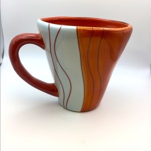 Pier 1 Earthenware Canyon Stripe Coffee Mug